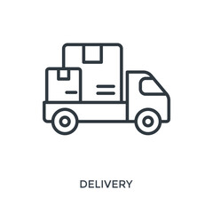 Delivery Icon Lineal Style. Vector Illustration For Graphic Design