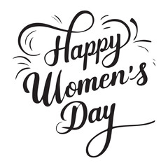 Happy women's day vector art illustration.