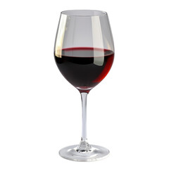 Elegant Red Wine Glass Filled with Rich Merlot