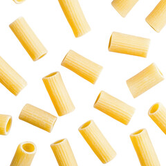 Uncooked Rigatoni Pasta with Texture