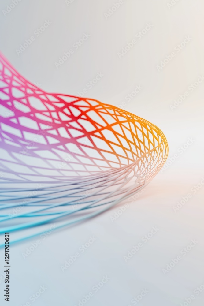 Poster a colorful, abstract design with a white background. the design is made up of many different colors 