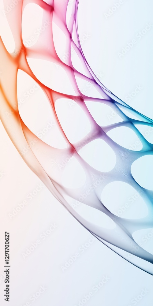 Poster a colorful, abstract design with a white background. the design is made up of many different colors 