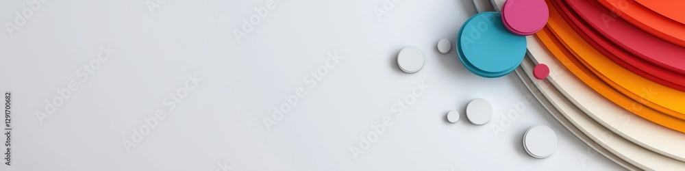 Aufkleber a colorful background with a white circle in the middle. the circle is surrounded by a rainbow of co