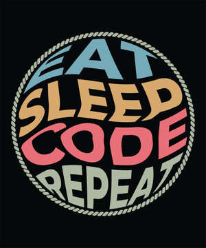 Eat Sleep Code Repeat t-shirt design