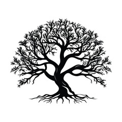 Banyan Tree vector silhouette illustration