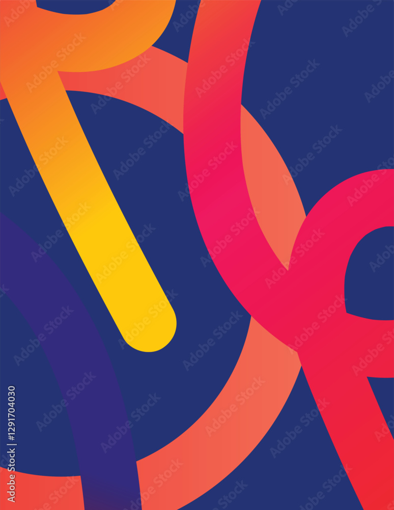 Poster minimal geometric trendy gradient shapes vector background. abstract gradient geometric shape backgr