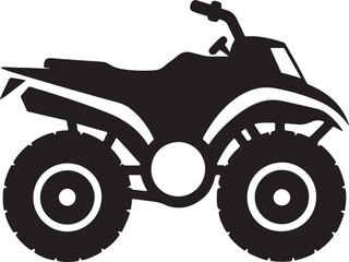 ATV silhouette, black and white silhouette, vector and illustration