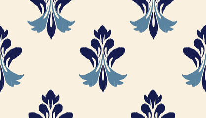 Fototapeta premium geometric ethnic vintage texture vector art design. textile fashion pattern line ikat seamless pattern and batik fabric texture asian background wallpaper geometry indian. Ethnic abstract ikat art .