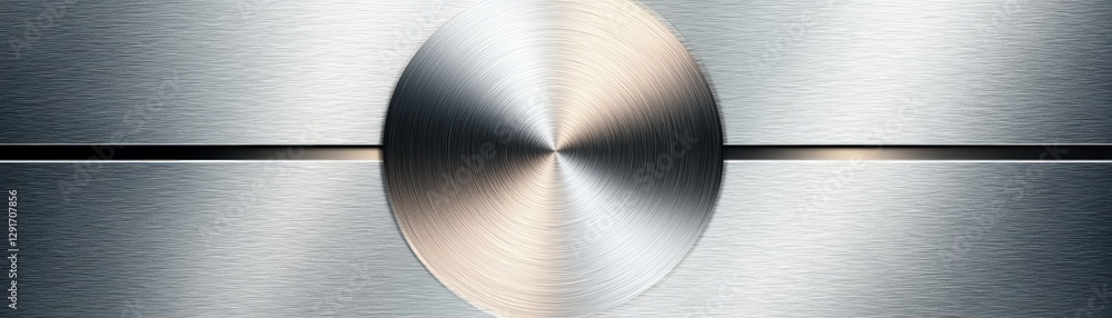 Poster a unique metal plate with a circular hole at the center creating a distinctive visual element in ind