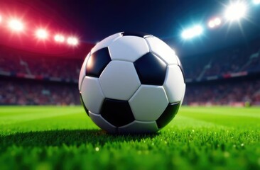 Naklejka premium football object design. realistic rendering. abstract futuristic background. 3d illustration. motion geometry concept. sport competition graphic. tournament game bet content. soccer ball element