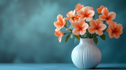 Minimalist and Elegant Arrangement of Pastel Colored Plastic Flowers Displayed in a Serene Studio Setting with a Clean Simple Background