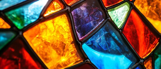 Abstract Multicolored Stained Glass Background