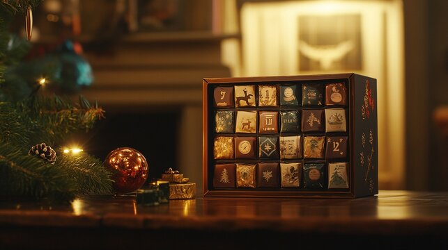 a mysterious advent calendar that reveals more than just chocolates, leading to unexpected surprises.