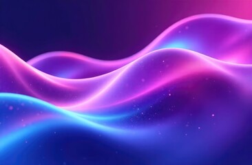 Abstract fluid iridescent holographic neon curved wave in motion colorful background 3d render. Gradient design element for backgrounds, banners, wallpapers, posters and covers.
