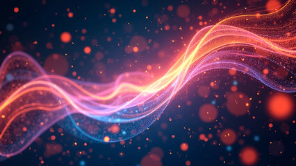 glowing orbs & light trails: vibrant abstract