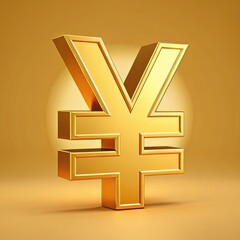 Obraz premium golden yen symbol