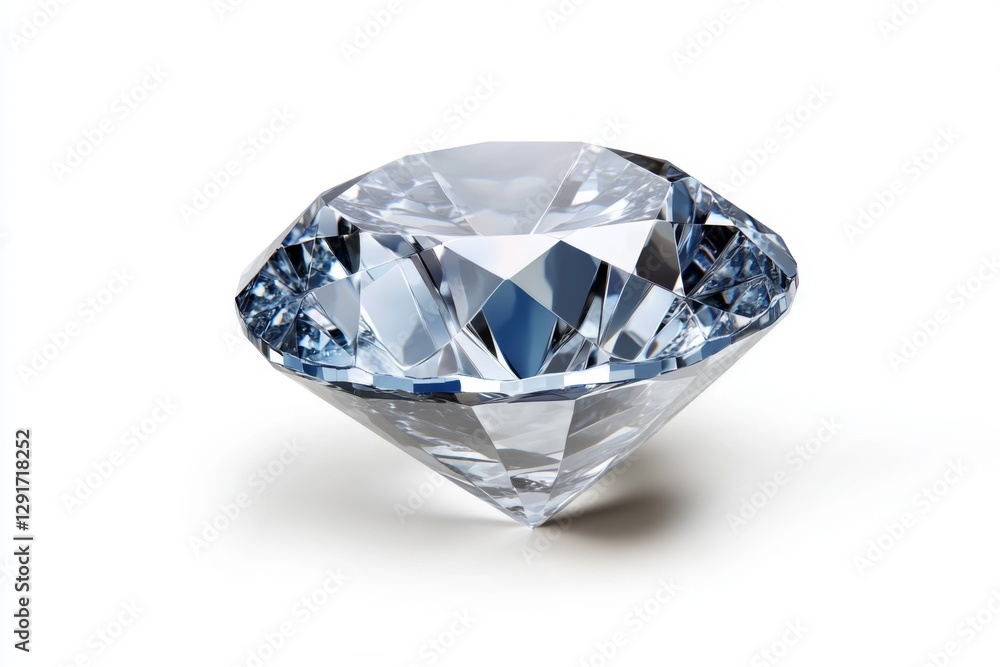 Poster an isolated, transparent diamond on a white background, perfect for digital art or design projects. 