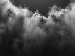 Fototapeta premium Dramatic dark clouds swirling in the sky, creating a moody atmosphere with hints of light