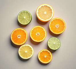 Obraz premium 상큼한 시트러스 과일의 세계 / The World of Refreshing Citrus Fruits