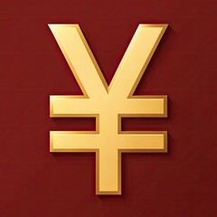 Fototapeta premium golden yen symbol