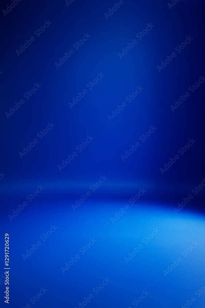 Poster vibrant blue backdrop creating a calming atmosphere for artistic displays and creative presentations