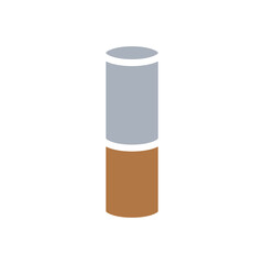 Lipstick tube icon in flat color style