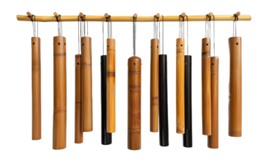 Elegant Wind Chimes on transparent background PNG.