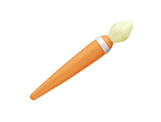  Paintbrush icon 3d render illustration