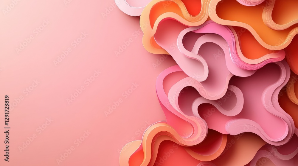 Poster mesmerizing pink and orange abstract background with soft blends and gradient effects for creative d