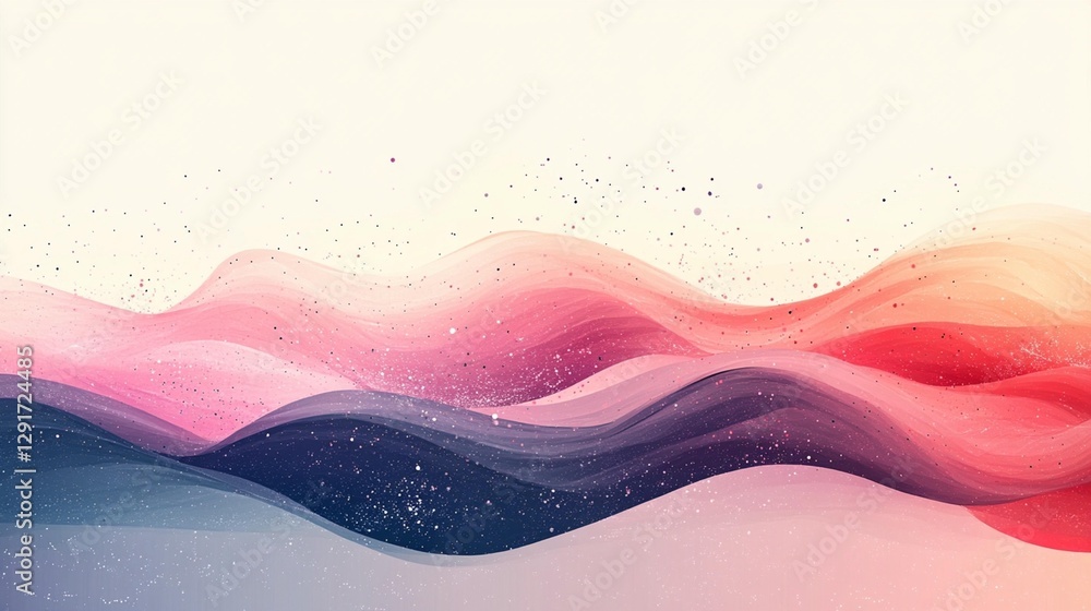 Aufkleber abstract pastel wave background with subtle texture and sparkle.