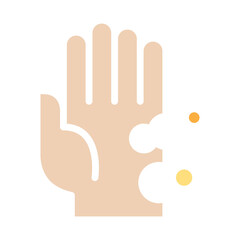 Corrode icon in flat color style