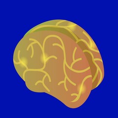 artificial intelligence AI brain symbol shows technology's mind and tech with good design and background perfect light 