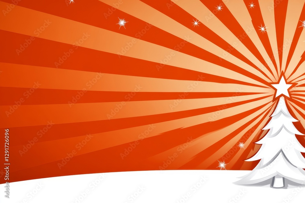Poster the background is orange, with white stars and rays of light in the center. the overall color scheme