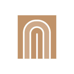 Wood icon in flat color style