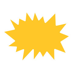 Message bubble icon in flat color style