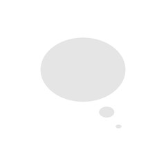 Message bubble icon in flat color style