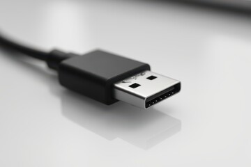 a usb cable is shown on a white surface