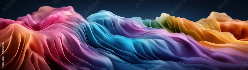 Poster an array of colorful waves flowing harmoniously together in a stunning display of bright and bold to