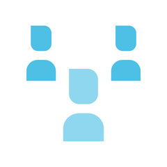 Men icon in flat color style