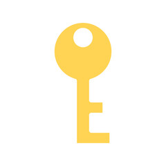 Lock icon in flat color style