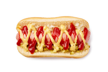 Indulge in the Classic Hot Dog with Toppings, prepared in a truly Gourmet Style for you