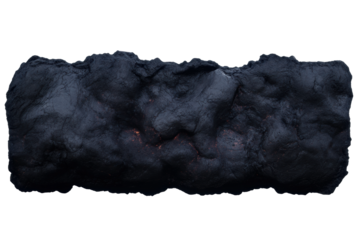 Unique lava rock formation with geological texture, cut out