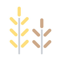 Barley icon in flat color style