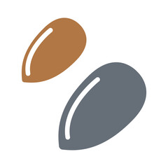 Seeding icon in flat color style