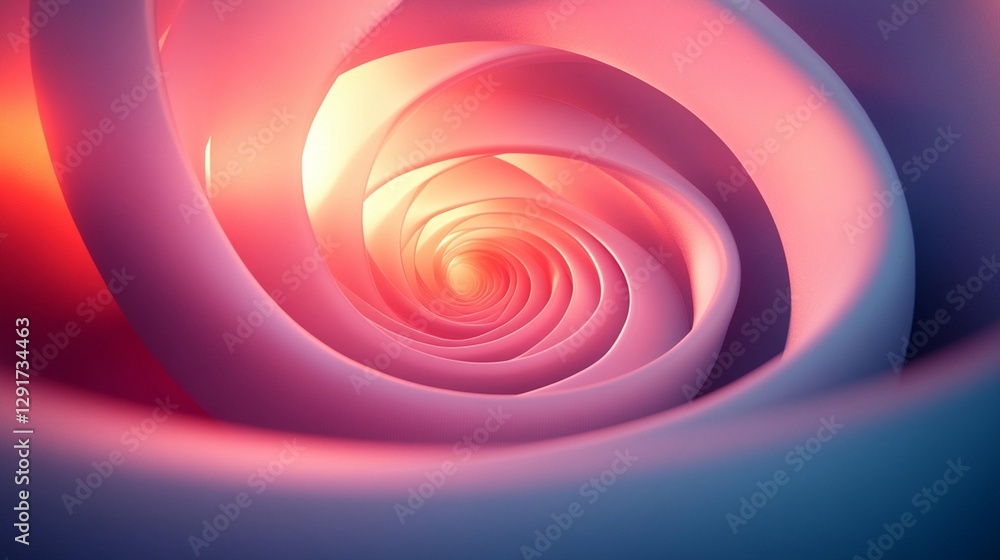 Aufkleber abstract swirling spiral with warm and cool color gradients, creating a hypnotic effect.