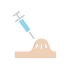 Acne icon in flat color style