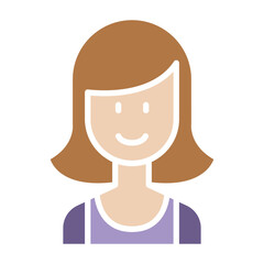 Mother icon in flat color style