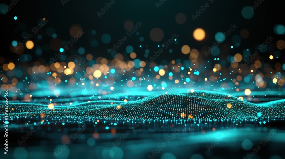 Poster abstract blue and black background with dynamic patterns and textures for creative and artistic visu