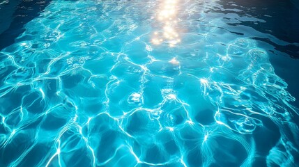 Fototapeta premium Textured Surface of Turquoise Blue Water 