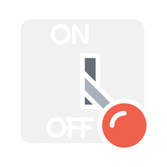Switch icon in flat color style